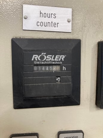 Rosler #R-125, 3 cu.ft. vibratory tumbling barrel with good controls, like new, 1993 - Image 8