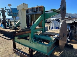 Corinth #AL36, Sawmill With Log Turner, 100 HP 3 Phase Motor, Helle Log Turner, infeed table - Image 4