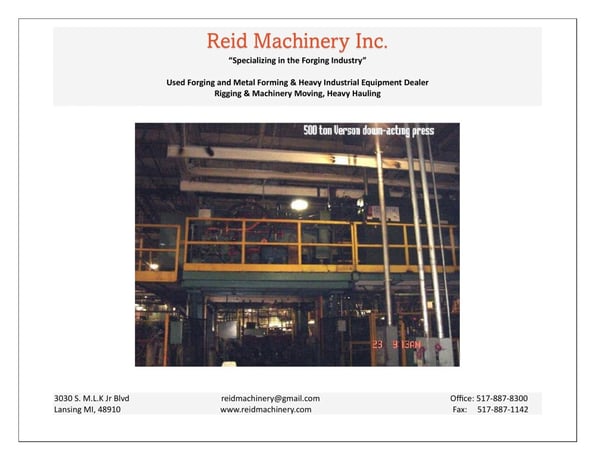 500 Ton, Verson #500-HD4-108-96-4T, hydraulic down moving press, 30" stroke, 76" daylight, 46" SH - Image 4
