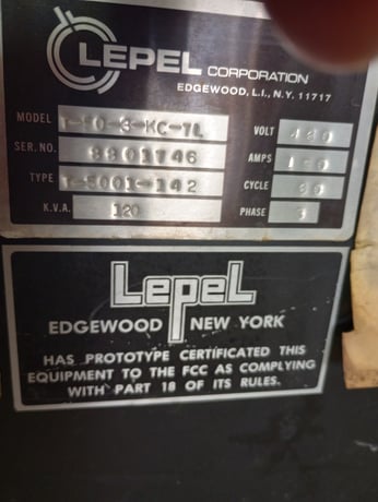 Lepel #T-50-3-KC-TL, Induction Heater - Image 7