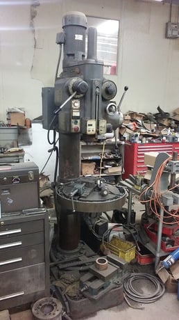 Yoshida #YD3-65N, Geared Head Drill, 23" dia swivel table, 10" stroke, 12.5" throat, #4MT, S/n: 5820002 - Image 2