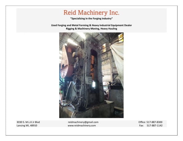 1000 Ton, Ajax, mechanical forging press, 10" strokem 22-1/4" Shut Height, 45 SPM, 60 HP - Image 1