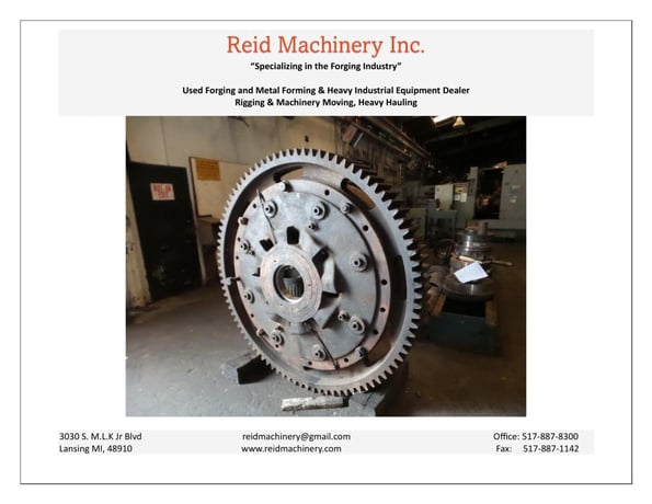 1000 Ton, Ajax, mechanical forging press, 10" strokem 22-1/4" Shut Height, 45 SPM, 60 HP - Image 5