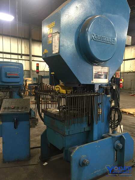 55 Ton, Rousselle #B1-55, OBI press, 3" stroke, 21" Shut Height, air clutch & brake, 1991, #65881 - Image 4