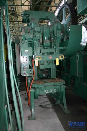 75 Ton, Bliss #23, OBI press, 8" stroke, 15" Shut Height, air cluitch & brake, Bijur lube, #19334 - Image 6