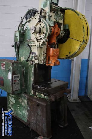 35 Ton, Danly #35, OBI flywheel press, 4" stroke, 12-1/2" Shut Height, air clutch & brake, 5 HP, #75432 - Image 5