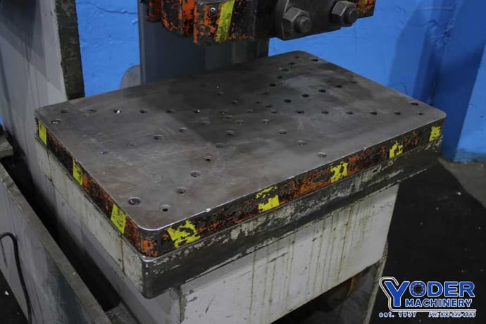 55 Ton, Heim #5-OBI-FW, OBI flywheel press, 3" stroke, 13" Shut Height, air clutch & brake, 1988, #75940 - Image 3