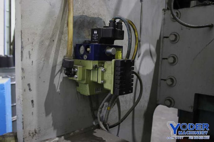 55 Ton, Heim #5-OBI-FW, OBI flywheel press, 3" stroke, 13" Shut Height, air clutch & brake, 1988, #75940 - Image 7
