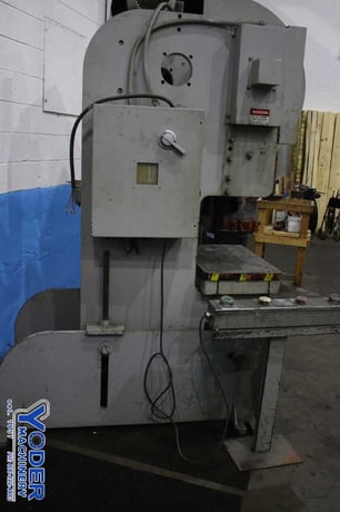 55 Ton, Heim #5-OBI-FW, OBI flywheel press, 3" stroke, 13" Shut Height, air clutch & brake, 1988, #75940 - Image 8