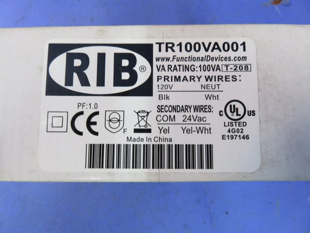 100 VA, RIB TR100VA001, rib, 120-24 Volts foot & single threaded, new - Image 4