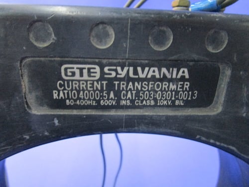 GTE Sylvania 503-0301-0013, current transformer, 4000:5A ratio, 600 Volts, 50-400 Hz class - Image 2