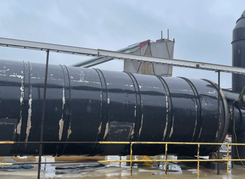 15' x 32' Heil, drum dryer with Webb burner, dust collection, controls, wood hog - Image 3