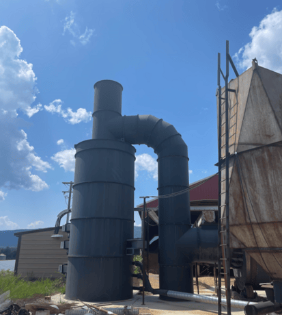 15' x 32' Heil, drum dryer with Webb burner, dust collection, controls, wood hog - Image 4