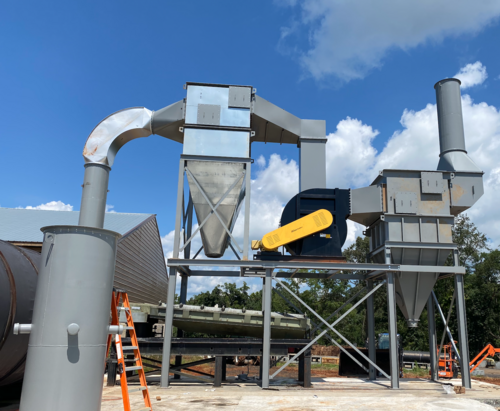15' x 32' Heil, drum dryer with Webb burner, dust collection, controls, wood hog - Image 5