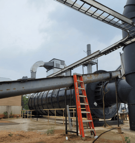 15' x 32' Heil, drum dryer with Webb burner, dust collection, controls, wood hog - Image 8