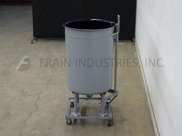 200 gallon Stainless Steel glass lined tank, 35" dia. x 48" straight wall, dish bottom, mounted on painted - Image 3