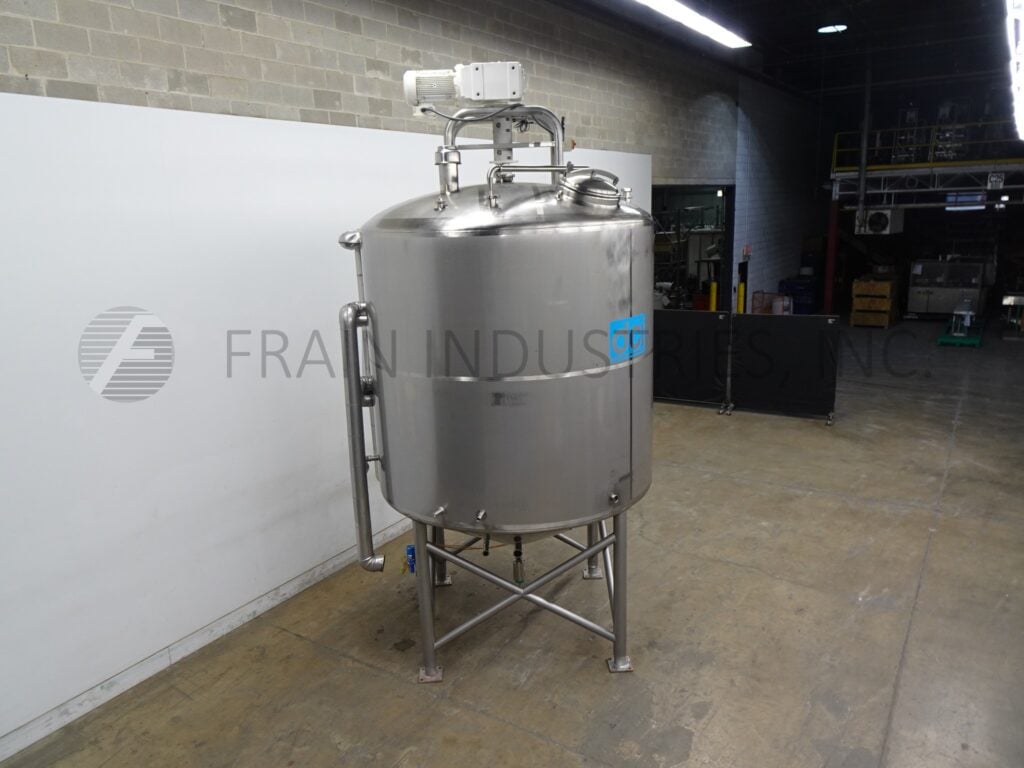 3000 gallon DCI, Stainless Steel jacketed process tank, 96" dia. x 120" deep, 89" straight wall, flip up - Image 4