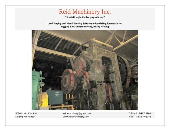2500 Ton, Ajax, mechanical forging press, 14" stroke, 60" x 47" bed area, 50 SPM - Image 3