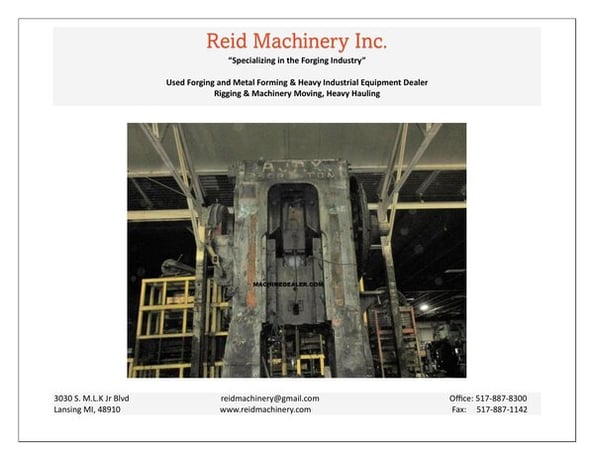 2500 Ton, Ajax, mechanical forging press, 14" stroke, 60" x 47" bed area, 50 SPM - Image 4