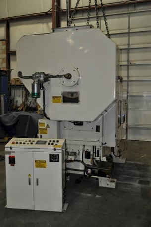 90 Ton, Lem #4508C, high speed straight side double crank, 3.1" stroke, 9.8" Shut Height, 45-150 SPM, 11" - Image 4