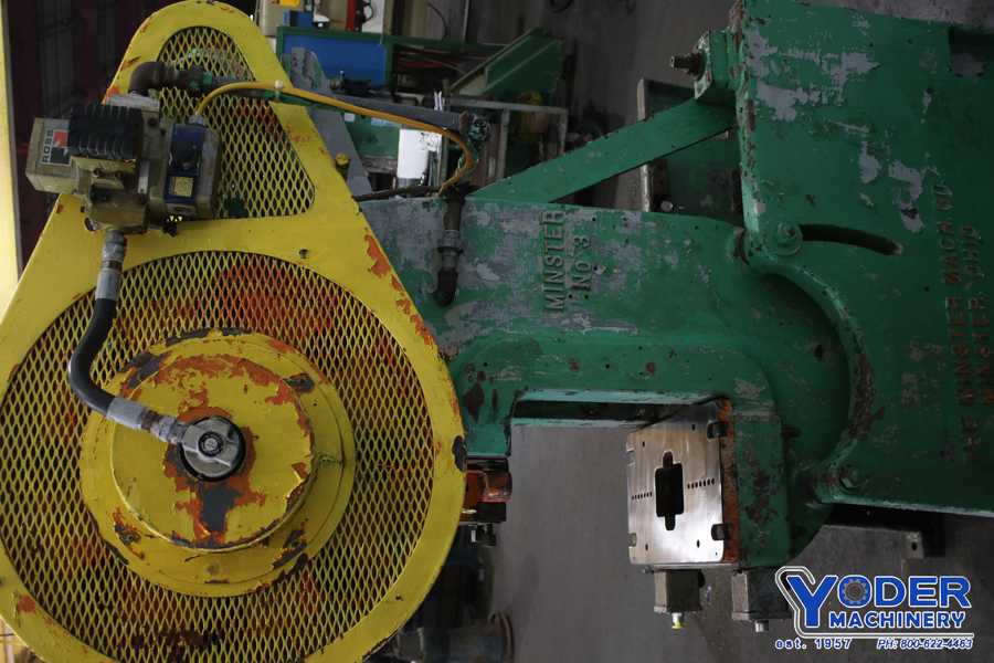 22 Ton, Minster #3, OBI flywheel press, 4" stroke, 2" adjustment, 2 HP, 115 SPM, #75375 - Image 8