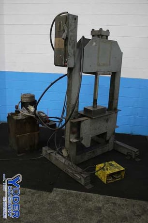 50 Ton, Custom, H-frame hydraulic shop press, 15" stroke, 44" x10" bed, 5 HP, #75140 - Image 1