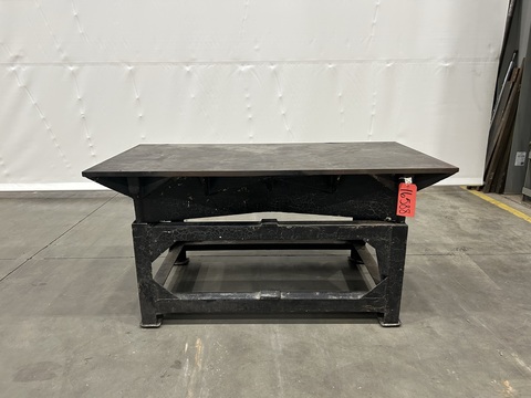 5.8' L x 3' D x 3/4" thick top, Welding table - Image 1