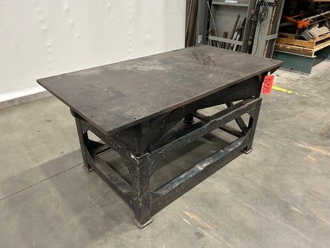 5.8' L x 3' D x 3/4" thick top, Welding table - Image 4