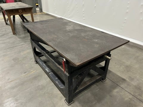 5.8' L x 3' D x 3/4" thick top, Welding table - Image 5