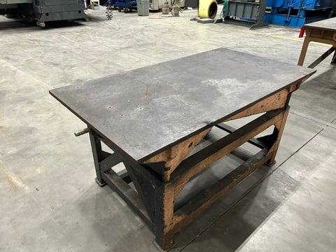5.8' L x 3' D x 3/4" thick top, Welding table - Image 6