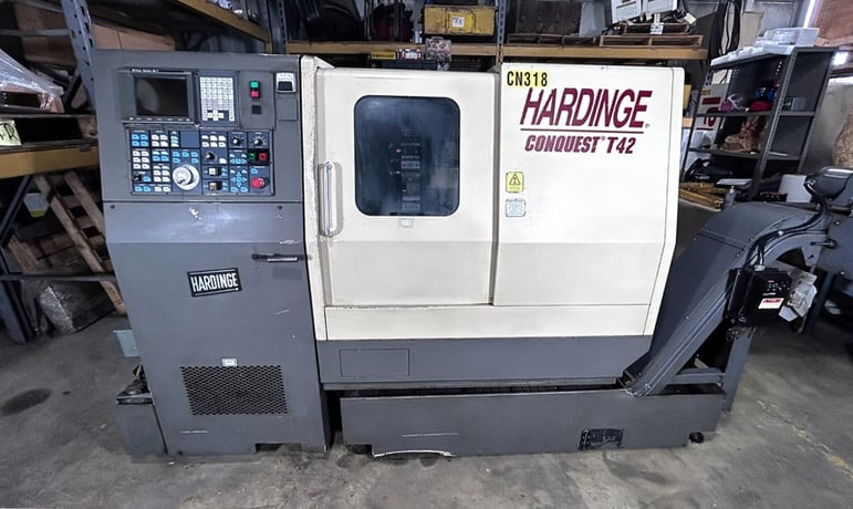 Hardinge #Conquest-T42, CNC turning center, 21.2" swing, 6" chuck, 1.6" bar, 9" diameter, 13.1" length, 10 HP - Image 1