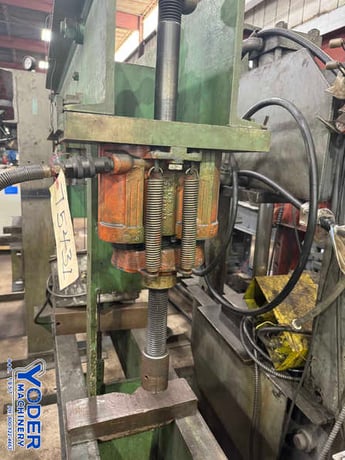 50 Ton, OTC #A, hydraulic H-frame press, 6-1/4" stroke, 36" btwn uprights, air powered, #75431 - Image 10
