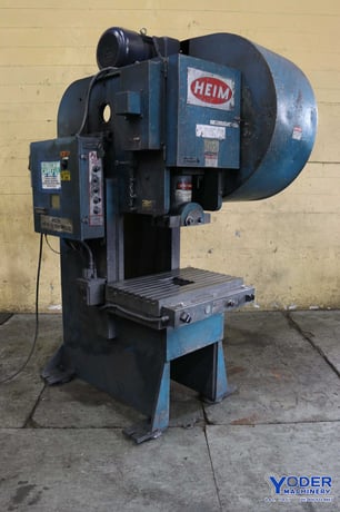 70 Ton, Heim #7GA Flywheel, gap frame single crank press, 3" stroke, air clutch, 1986, #73274 - Image 1