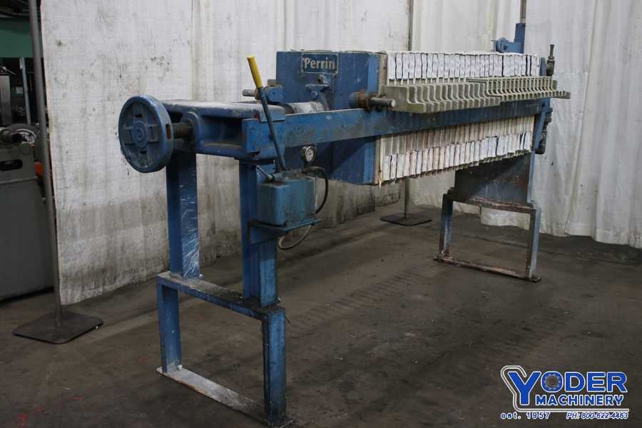 25" x 25" Perrin #POB14162-CR, 32 plate filter press, 2-1/8" plate thickness, #76396 - Image 2