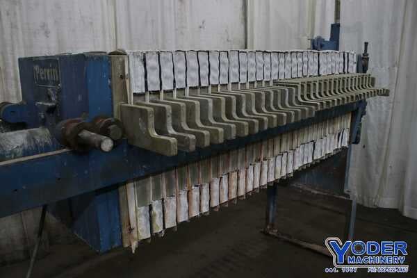 25" x 25" Perrin #POB14162-CR, 32 plate filter press, 2-1/8" plate thickness, #76396 - Image 6