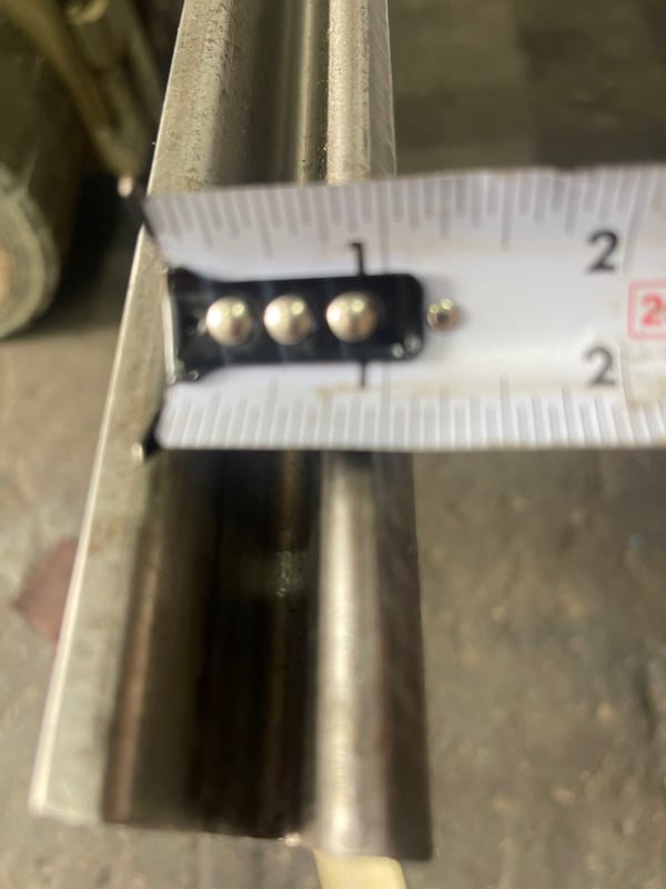 102-3/4" L, Pacific, acute female press brake die, 1-3/4" die width, 3-1/8" die height, 1/2" tang, #76986 - Image 2