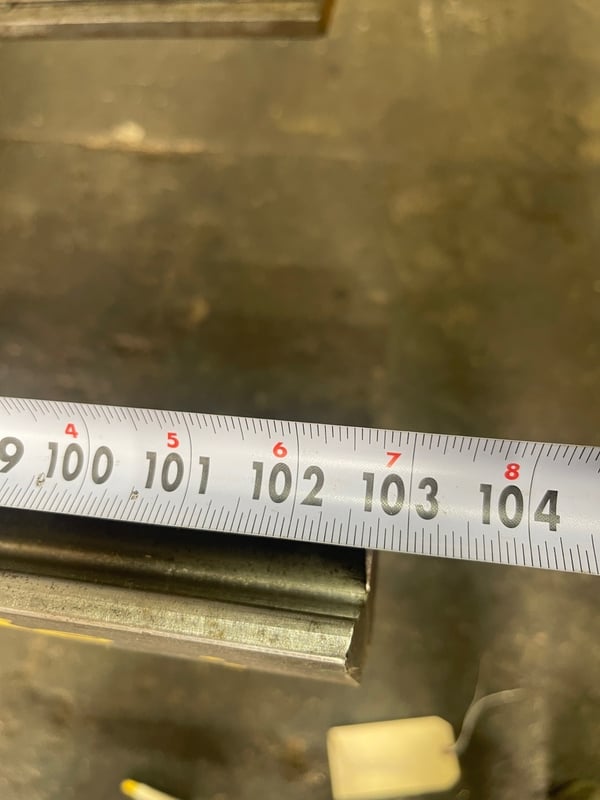 102-3/4" L, Pacific, acute female press brake die, 1-3/4" die width, 3-1/8" die height, 1/2" tang, #76986 - Image 3