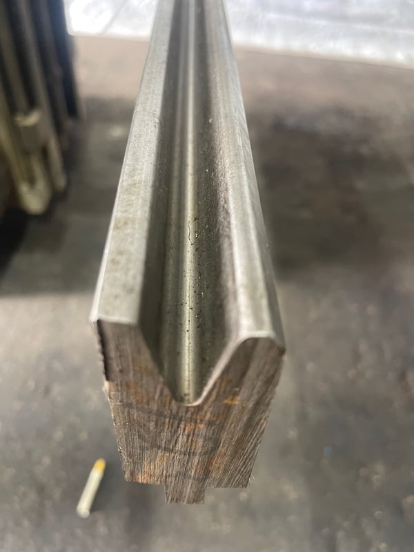 102-3/4" L, Pacific, acute female press brake die, 1-3/4" die width, 3-1/8" die height, 1/2" tang, #76986 - Image 5