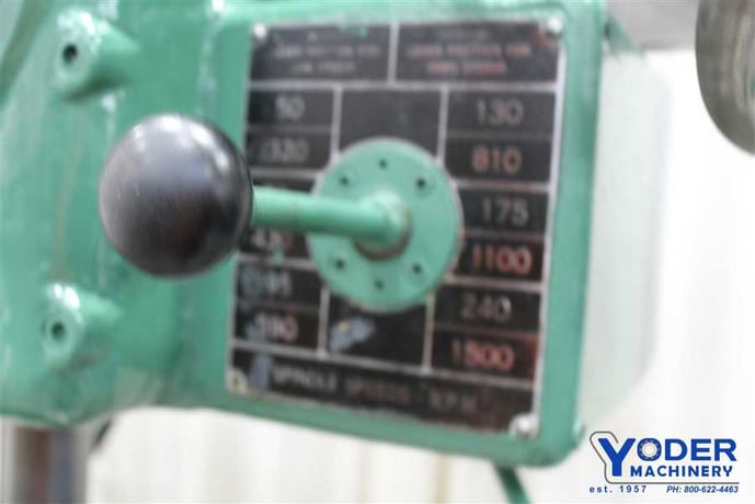 4' -9" American #Hole-Wizard, radial arm drill, power elevation, 30" x53" base, 5 HP, #62917 - Image 3