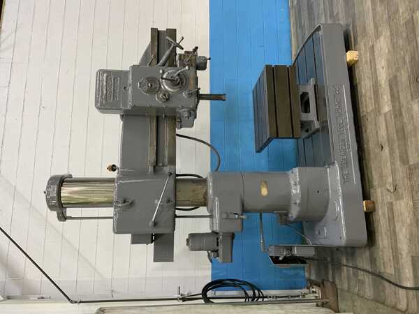 4' -11" American, radial arm drill, 35" x57" base, power elevation & clamping, 5 HP, #71937 - Image 1