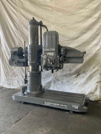 4' -15" Carlton #3A, radial drill, 42" x53" base, power elevation & clamping, 10 HP, #75462 - Image 2