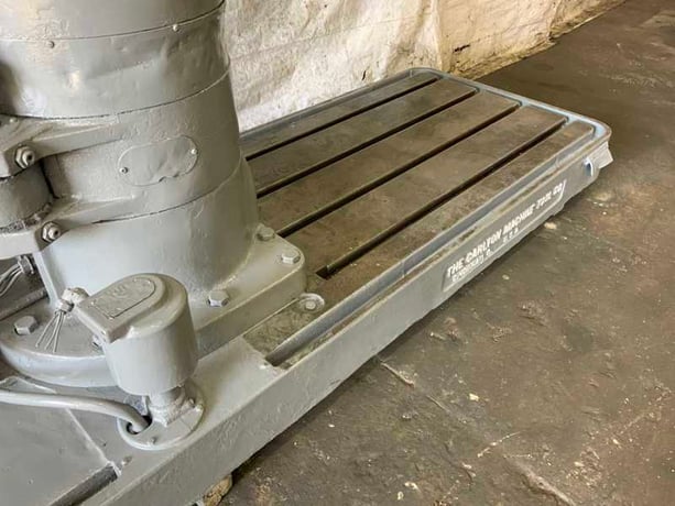 4' -15" Carlton #3A, radial drill, 42" x53" base, power elevation & clamping, 10 HP, #75462 - Image 4