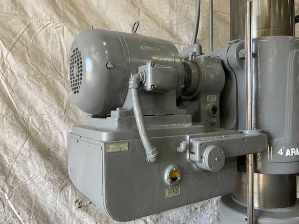 4' -15" Carlton #3A, radial drill, 42" x53" base, power elevation & clamping, 10 HP, #75462 - Image 5