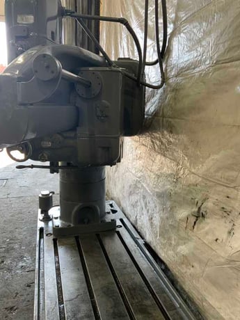 4' -15" Carlton #3A, radial drill, 42" x53" base, power elevation & clamping, 10 HP, #75462 - Image 9