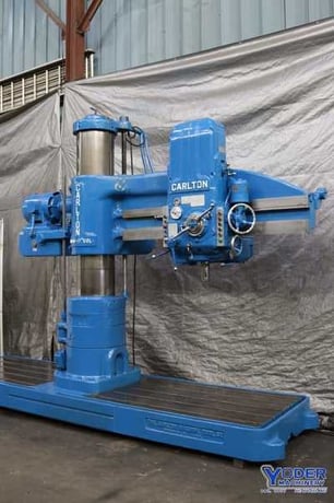 6' -17" Carlton #4A, radial drill, 48" x76" base, power elevation & clamping, 15 HP, #71032 - Image 2