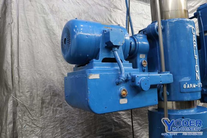 6' -17" Carlton #4A, radial drill, 48" x76" base, power elevation & clamping, 15 HP, #71032 - Image 7