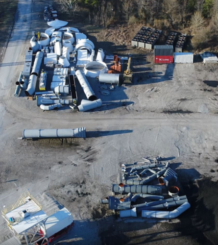 GEA flash dryer, partial gas recycling system, mineral drying, mild steel construction, unused, 2019 - Image 4