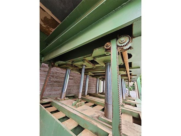 Hofer #HOP-160-K, hydraulic door/veneer heav, 63" deep x 98" long platen, (8) 3-1/4" cylinders, 32" - Image 10
