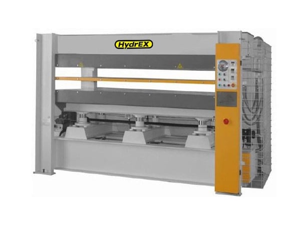 Hydrex #HPX510-1, Hot press, single daylight opening, 125" x 65" hot press, 1-5/8" thick, (8) cylinders - Image 1