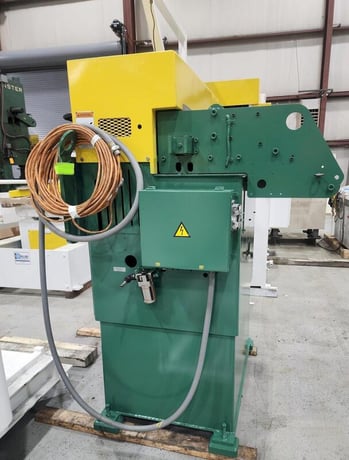 5000 lb. Minster, coil servo feed line, 26" width x .090" stock, 72" OD, 20" ID, double end reel - Image 8